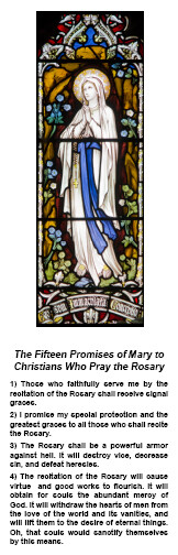 15 Promises of the Rosary Bookmark (Ten Packs)