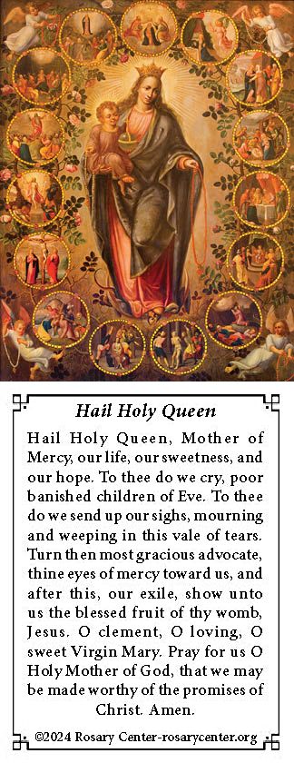 Holy Card - Hail Holy Queen