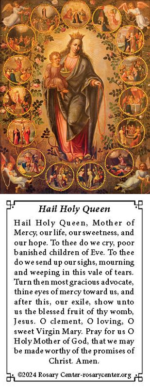 Holy Card - Hail Holy Queen