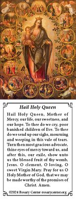 Holy Card - Hail Holy Queen