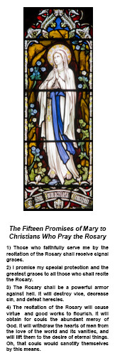 15 Promises of the Rosary Bookmark
