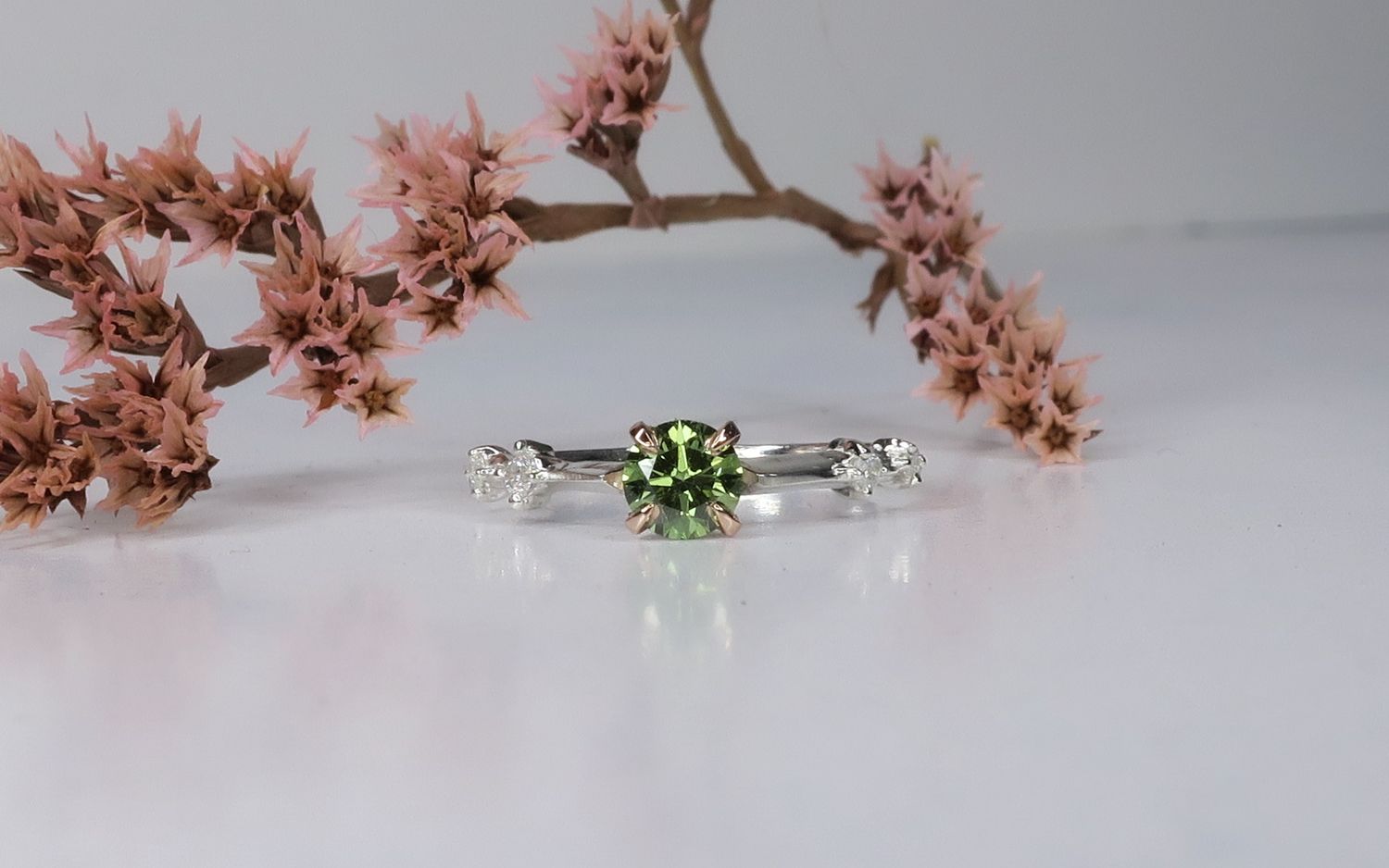 Green Diamond Ring