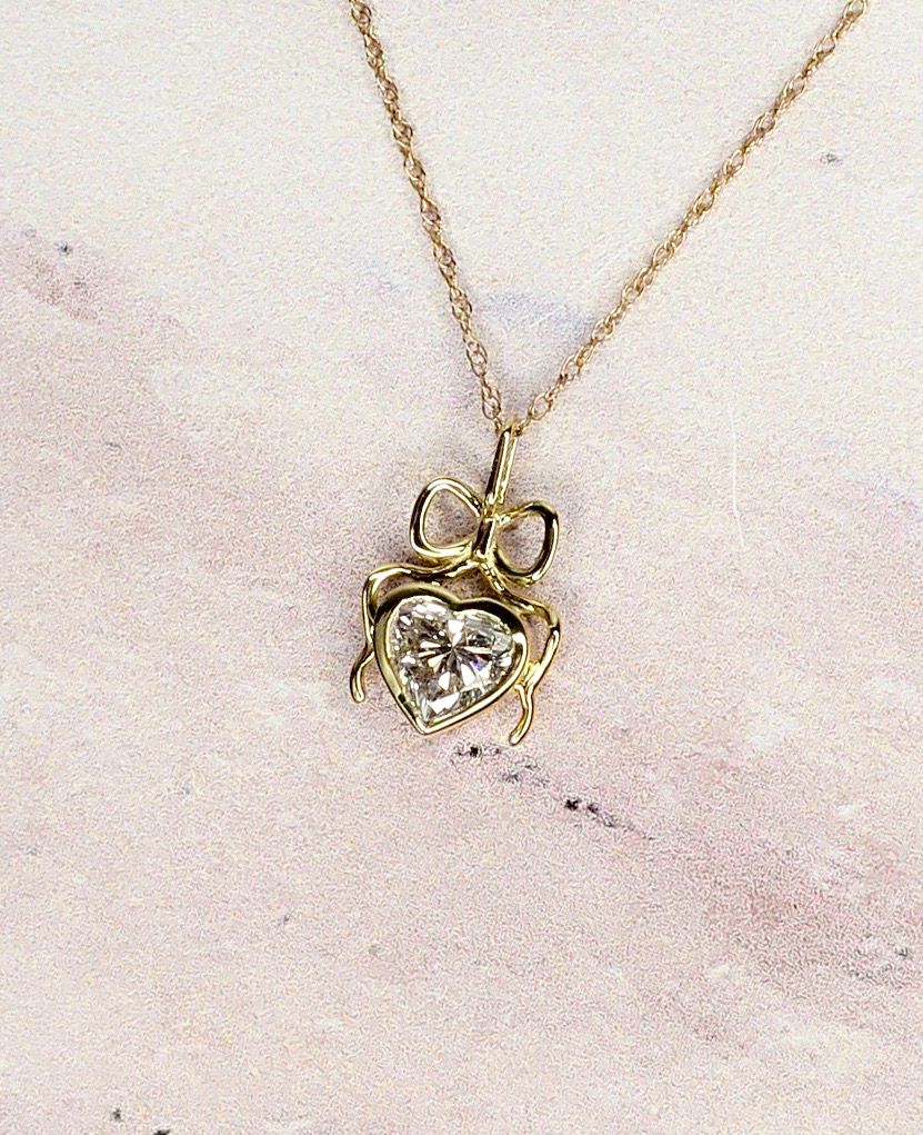 Heart Ribbon Pendant