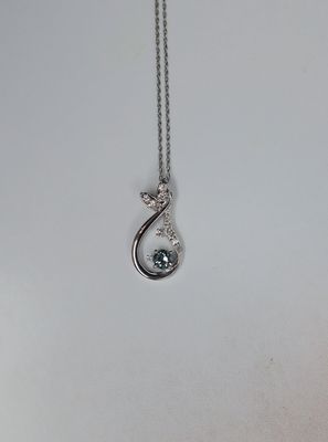 Leaf Eternity Diamond Pendant