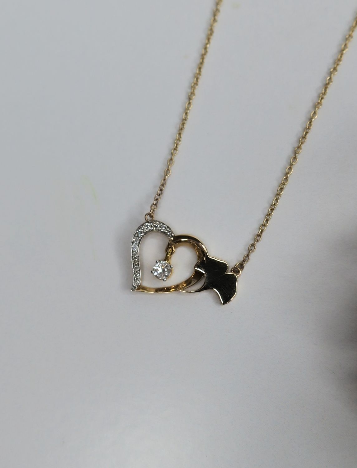 Petite Heart Ginkgo Necklace
