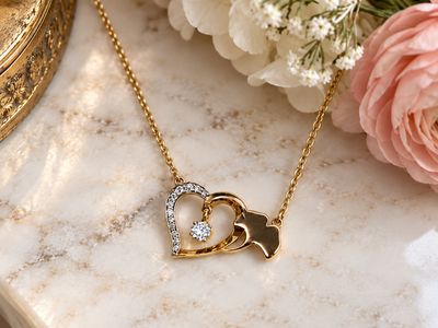 Petite Heart Ginkgo Necklace
