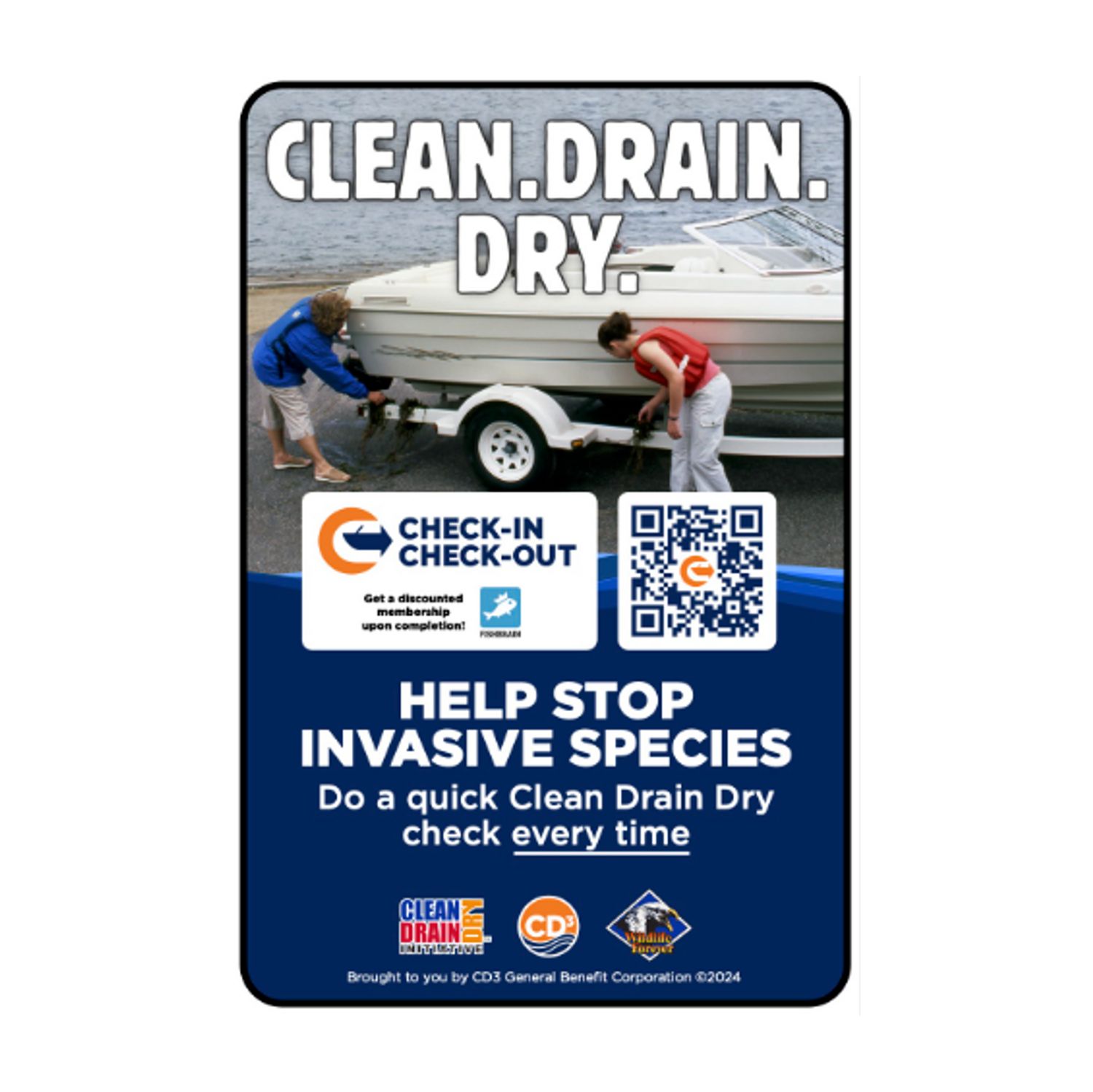 CICO Sign - CLEAN DRAIN DRY Initiative