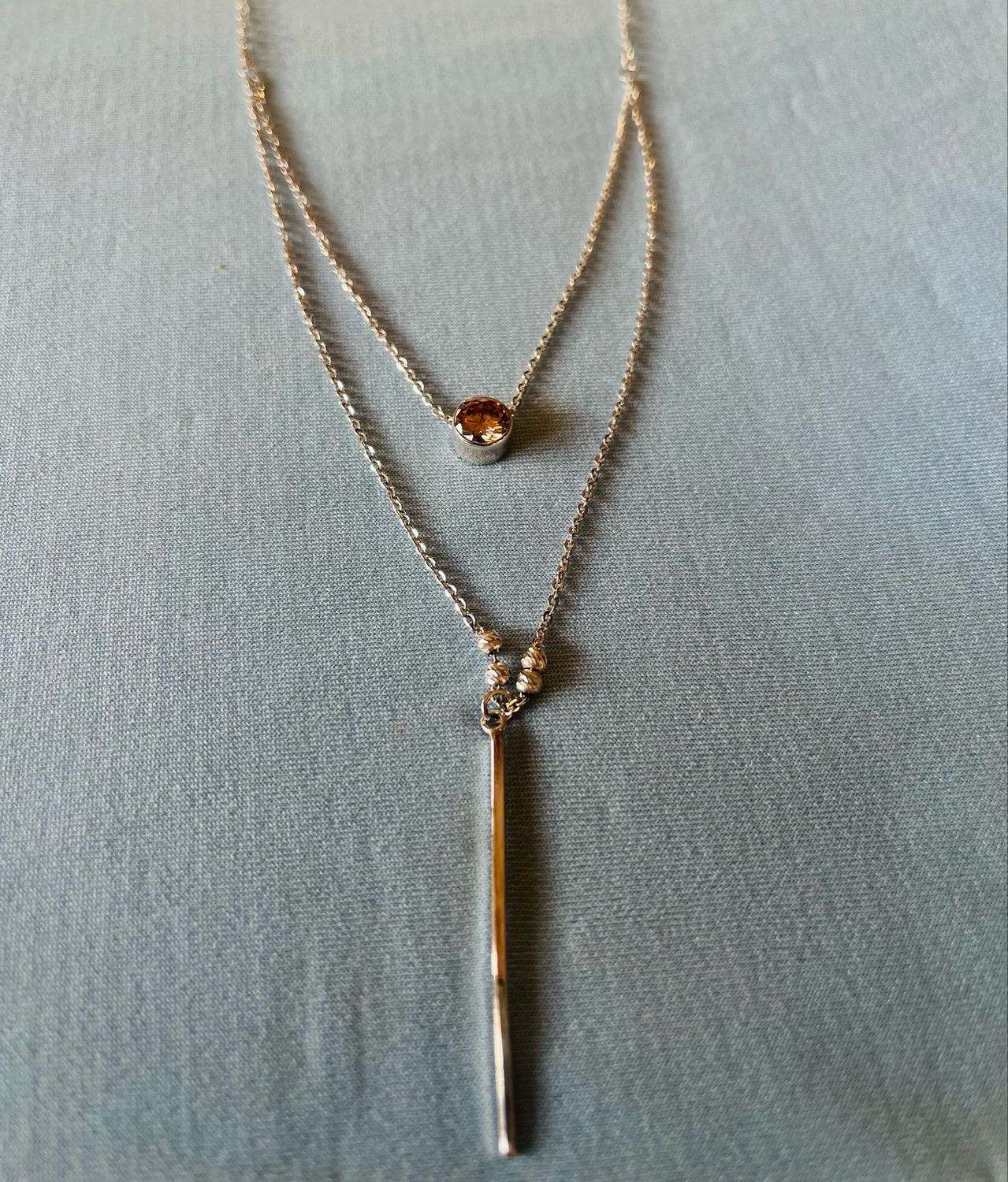 Crystal Bar Necklace