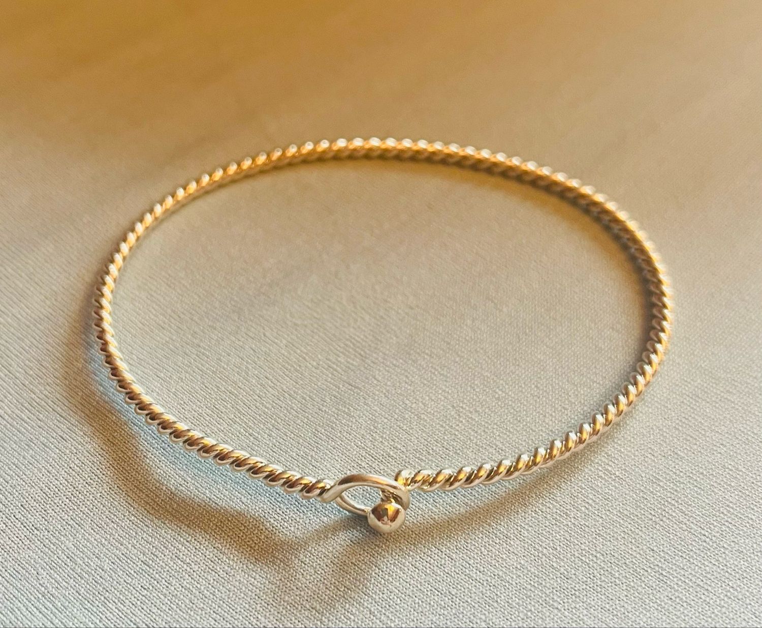 Thin Twisted Bangle