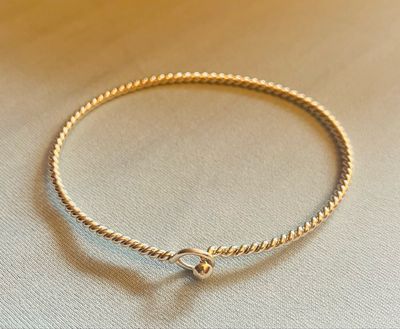 Thin Twisted Bangle