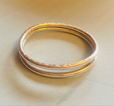 2 Layers Hammered Bangle