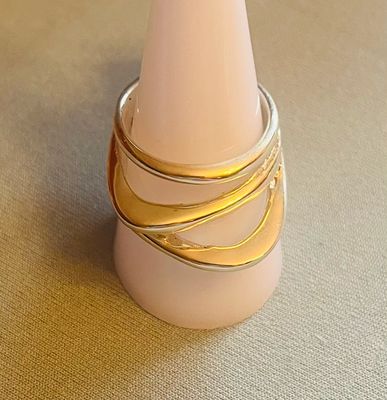 3 Different Shaped Bands Ring