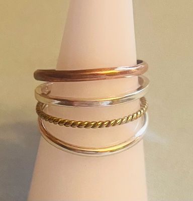 Mixed Metals 4 Bands Size 6 or 7