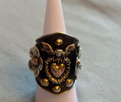 Large Oxidized Milagro Ring Size 8 up to 9