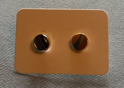 Tiny Concave Circle Post Earrings