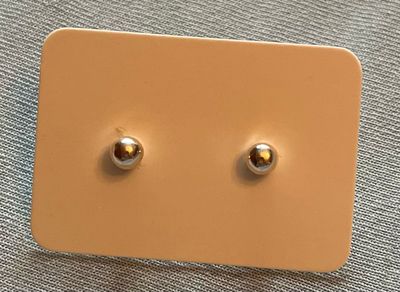 Tiniest Classic Silver Ball Posts; (USPS included, not UPS)