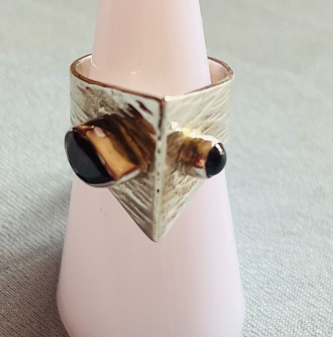 Garnet Conical Ring Size 7