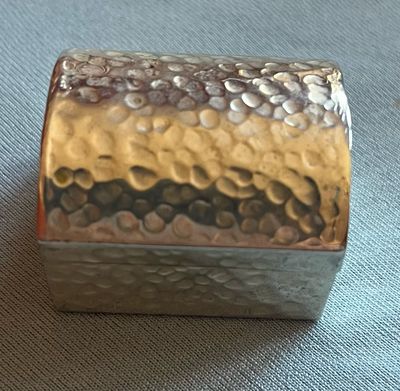 Mini Silver-Plated Hammered Box