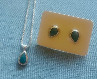 Tiny Turquoise Teardrops
