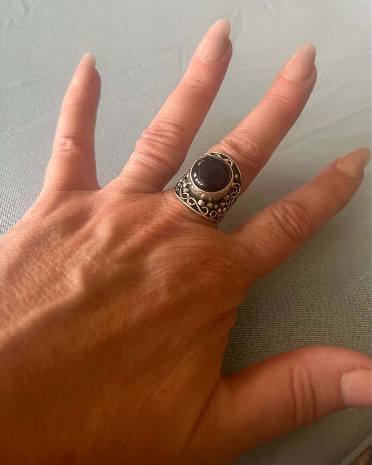 Large Amethyst Ring Size 8-9