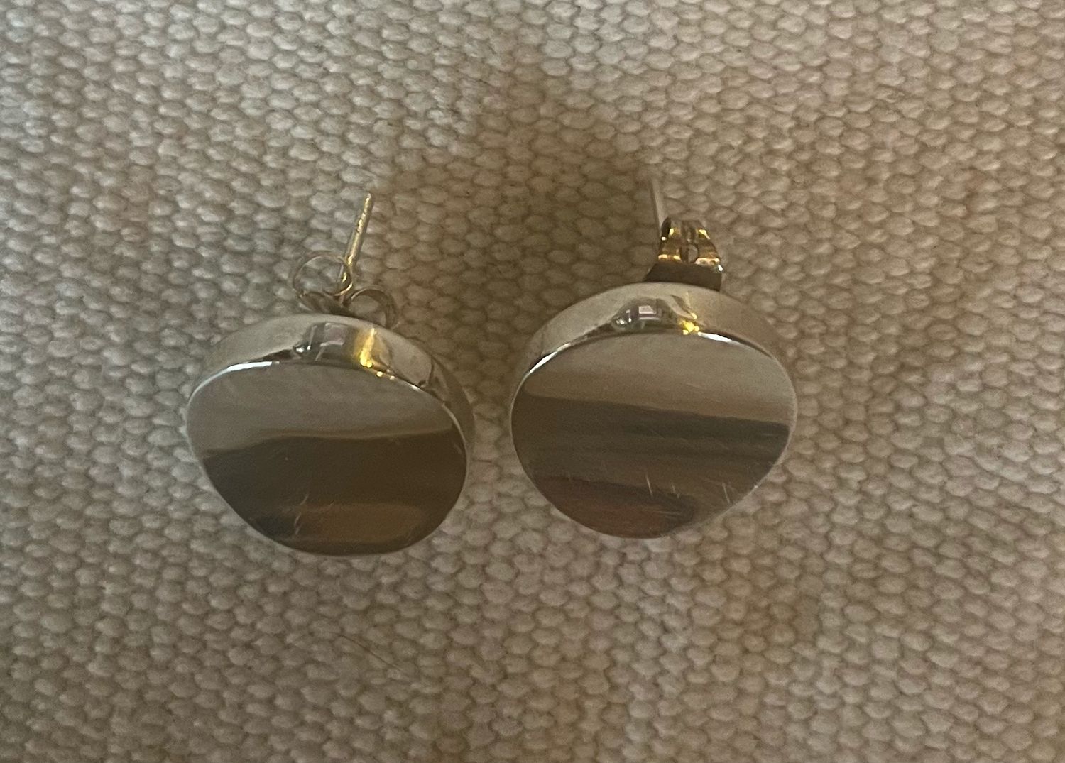 Concave Circle Post Earrings