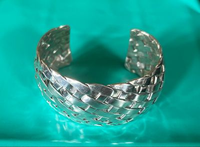 Woven &amp; Wide Cuff Bracelet
