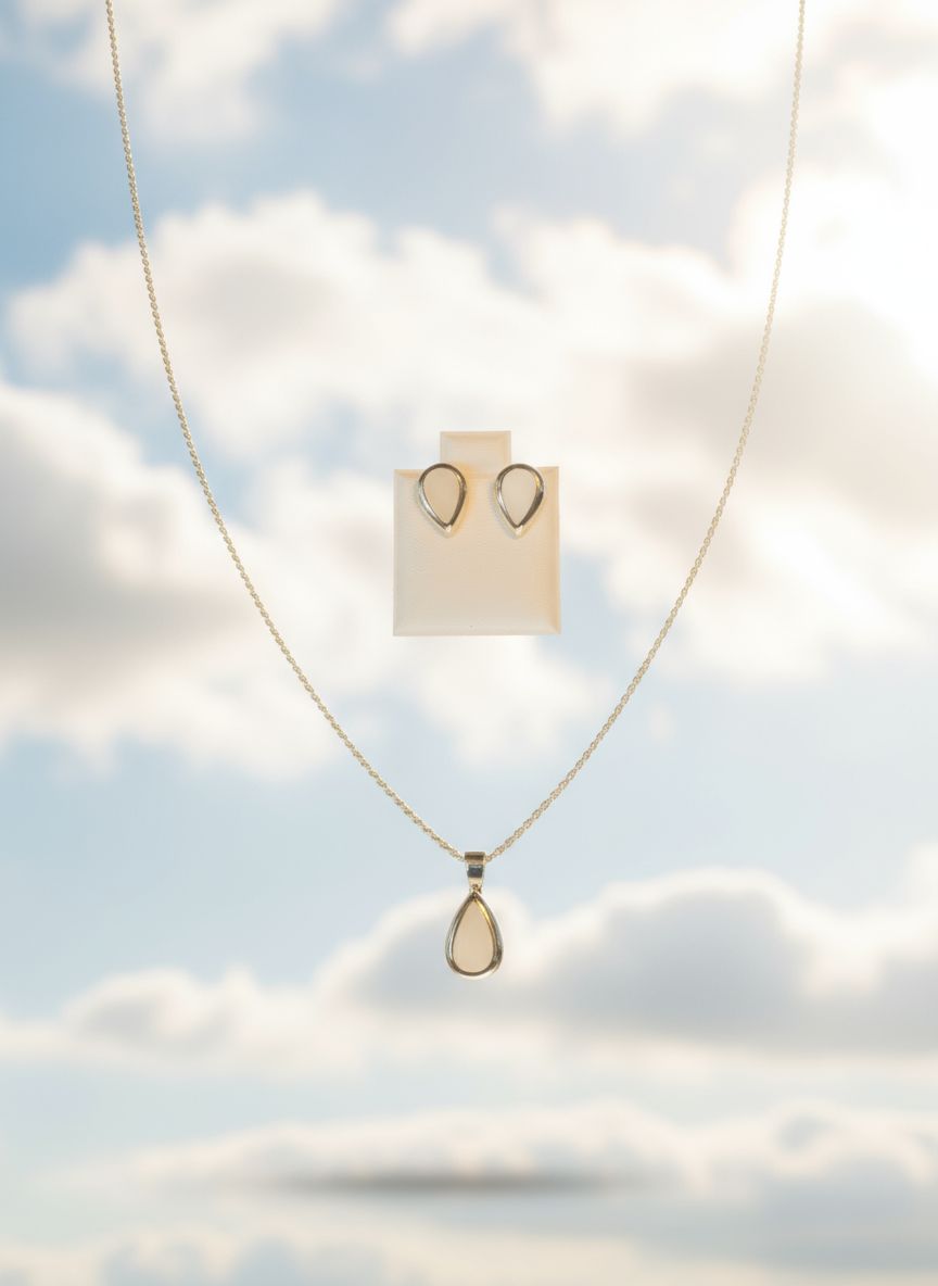 Mini White Opal Teardrop Set