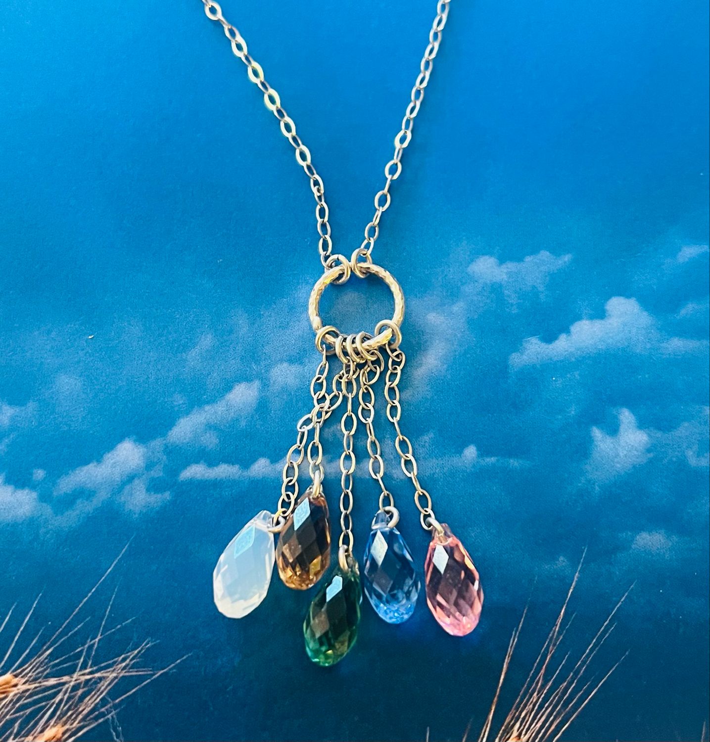 Crystal Teardrops Necklace