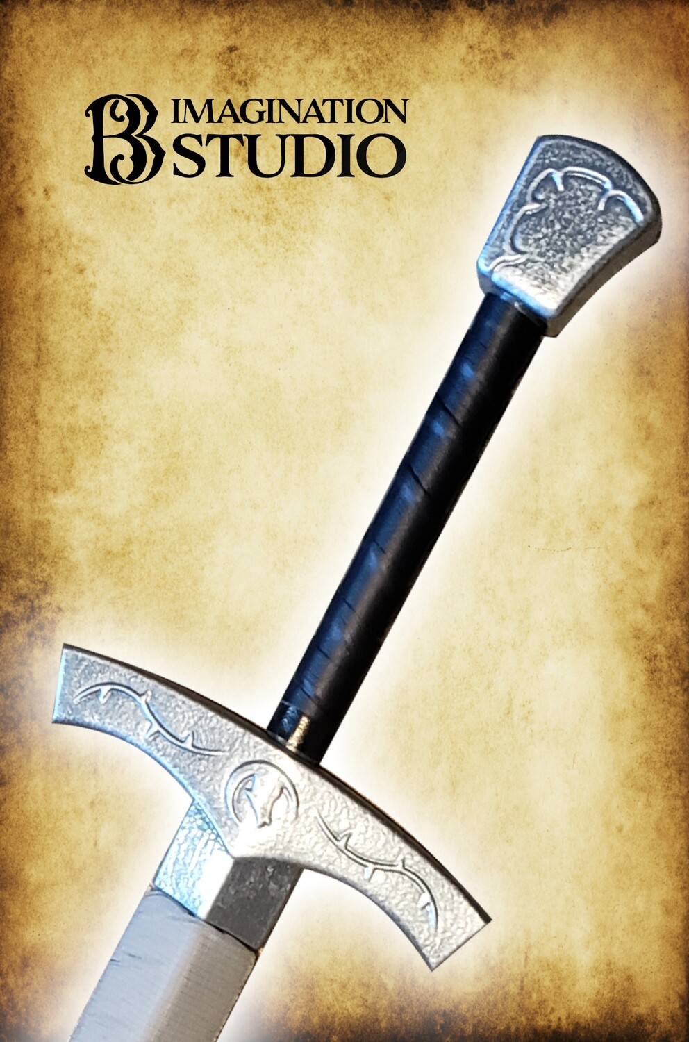 The Hunter Elite LARP sword SILVER Customizable