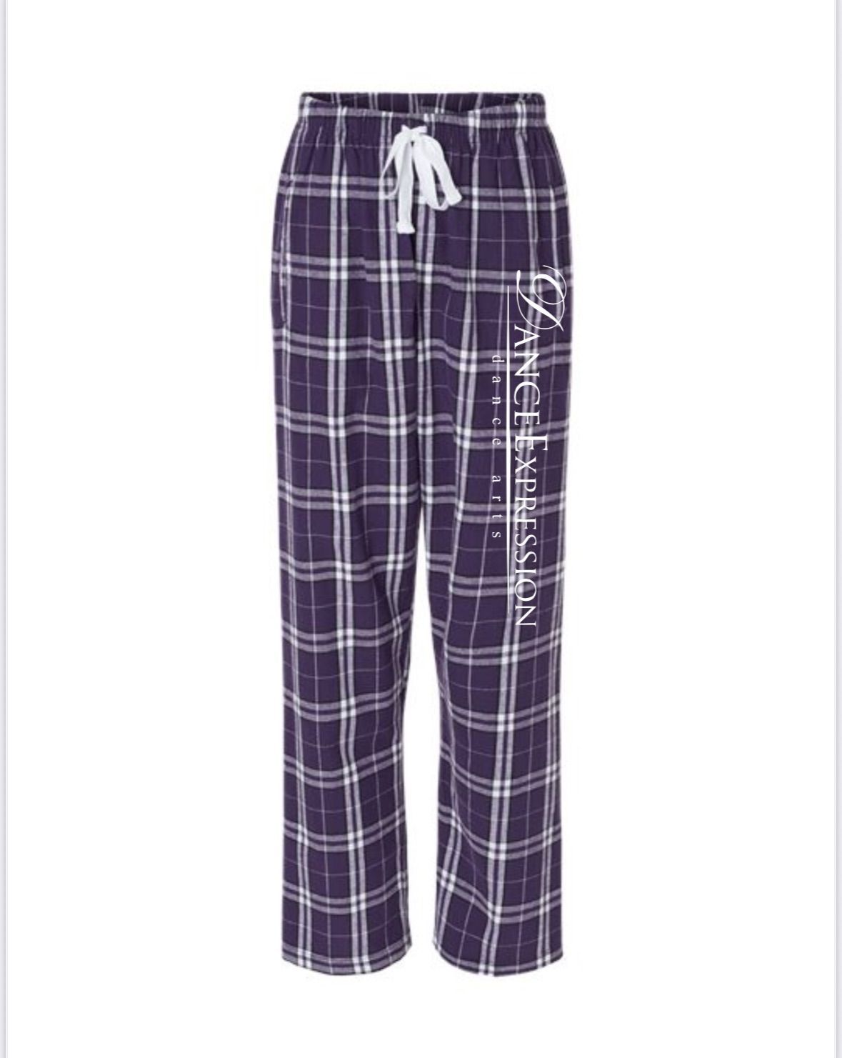 Youth & Adult PJ Pants - Purple & White