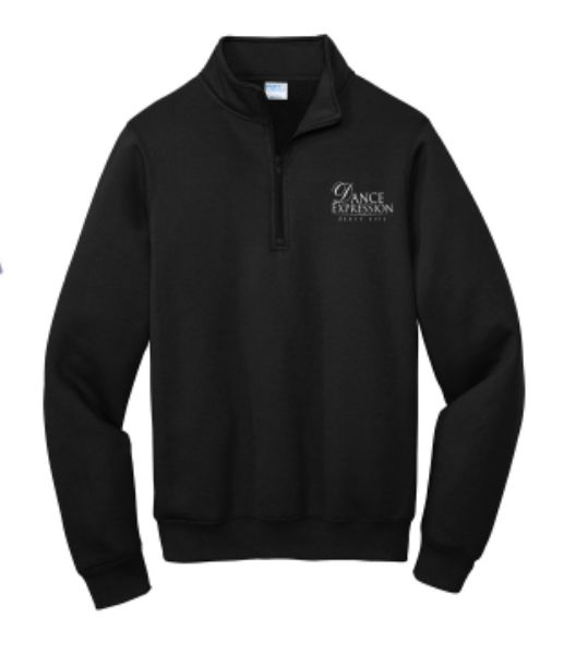 BLACK 1/4 Zip Sweatshirt