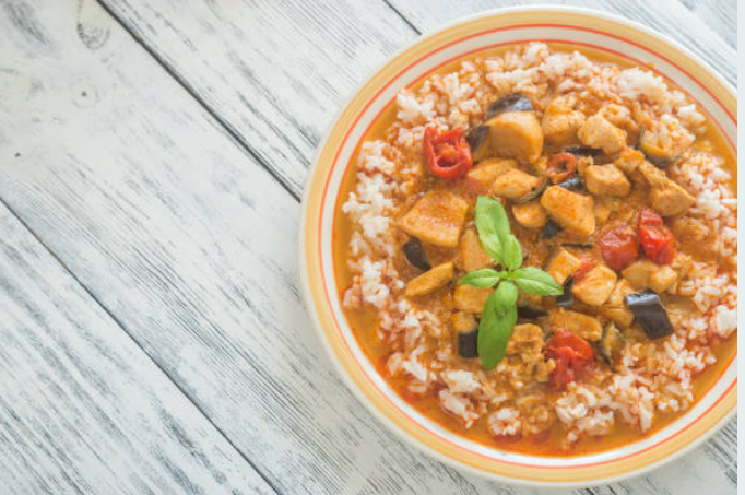 Poulet aubergines