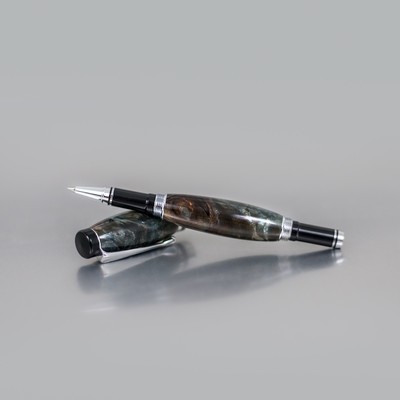 Executive Rollerball Pen - Urban Denim Buckeye Burl Wood