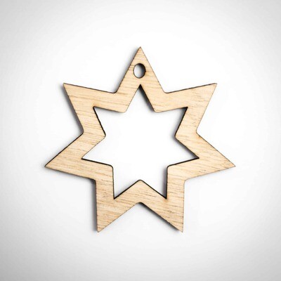 Wood Ornament - Star of David