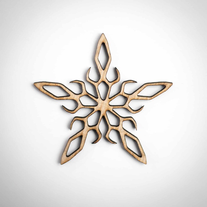 Wood Ornament - Ornate Snowflake