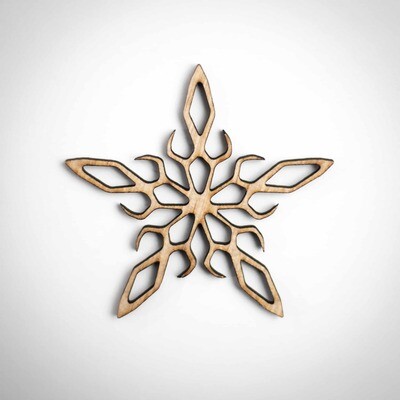 Wood Ornament - Ornate Snowflake Wood Ornament - Ornate Snowflake