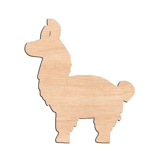 Llama - Raw Wood Cutout
