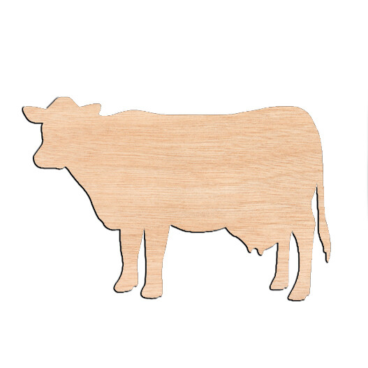 Cow - Raw Wood Cutout