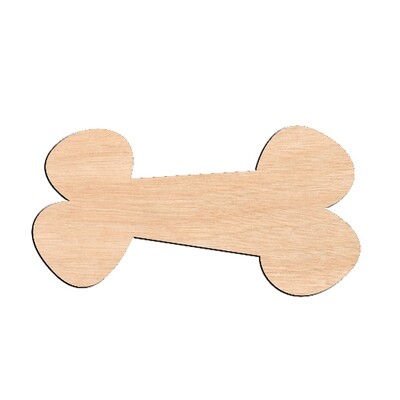 Dog Bone - Raw Wood Cutout