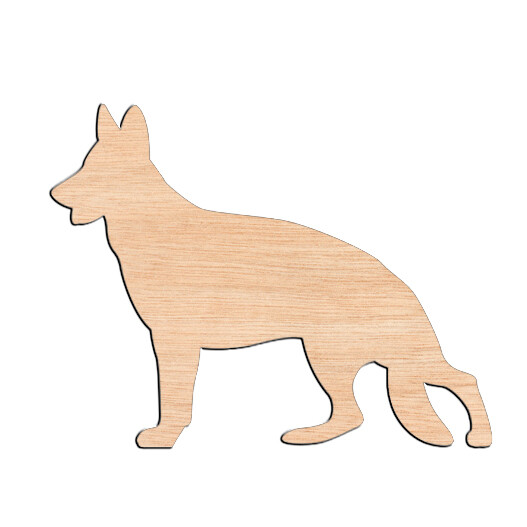 German Shepard - Raw Wood Cutout