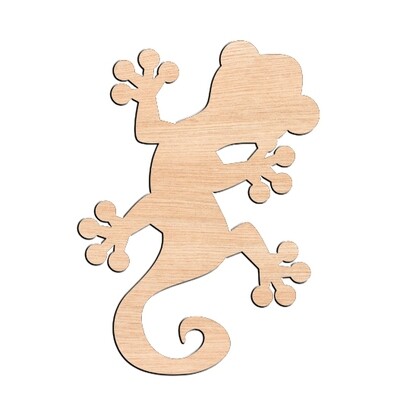 Gecko - Raw Wood Cutout