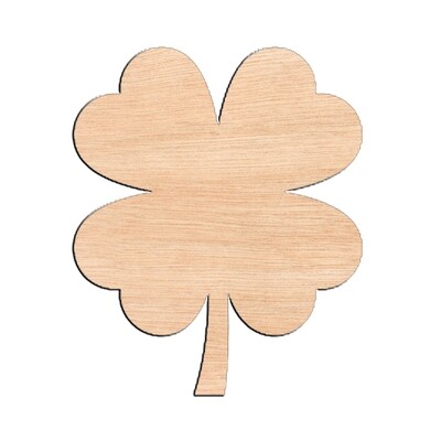 Clover - Raw Wood Cutout