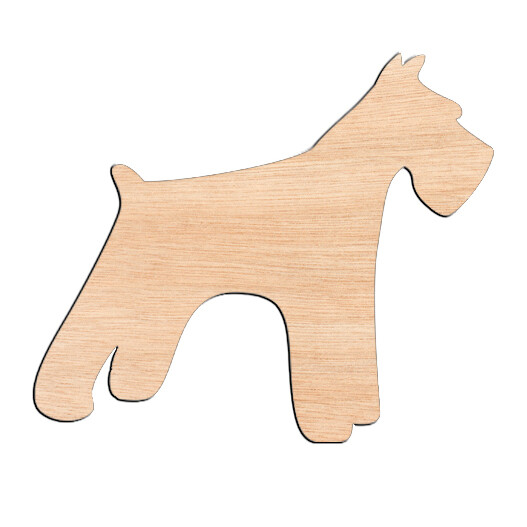 Schnauzer - Raw Wood Cutout