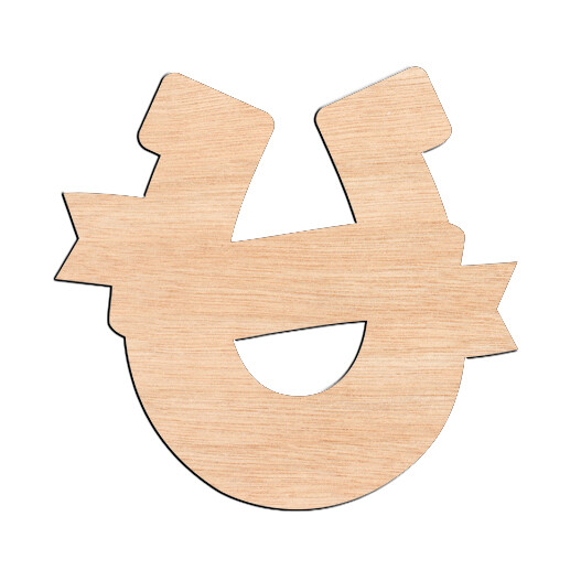 Horseshoe - Raw Wood Cutout