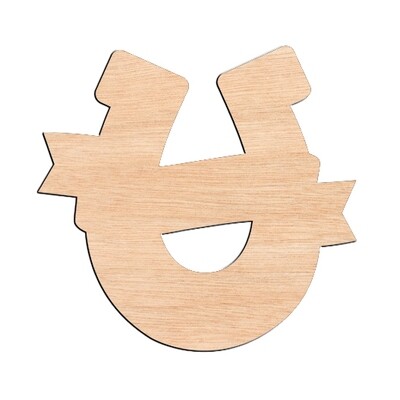 Horseshoe - Raw Wood Cutout
