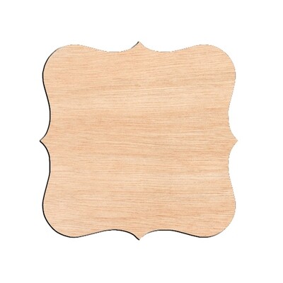 Decorative Square - Raw Wood Cutout