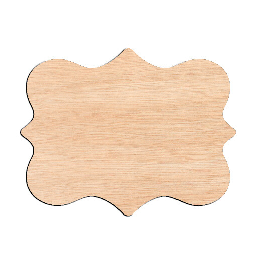 Decorative Rectangle - Raw Wood Cutout