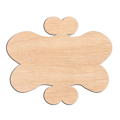 Funky Frame - Raw Wood Cutout