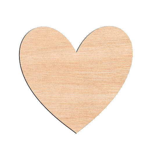 Heart - Raw Wood Cutout