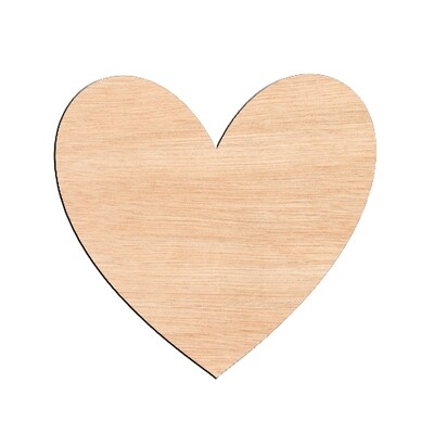 Heart - Raw Wood Cutout